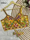 Rk Blouse Italian Silk Mirror Work Navratri Sleeveless Blouse Wholesale Market In Surat
